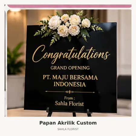 Papan Bunga Akrilik Neglasari